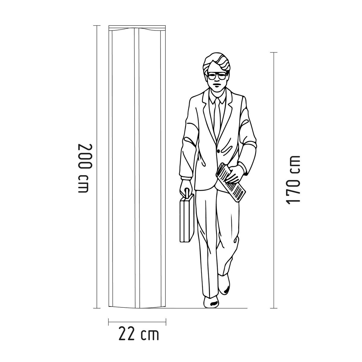 HOLZTEK - Puerta Plegable PVC 22 x 200 cm Castaño