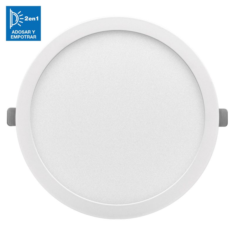  - Panel LED Sobrepuesto Redondo Slim 2 en 1 12W Luz Calida