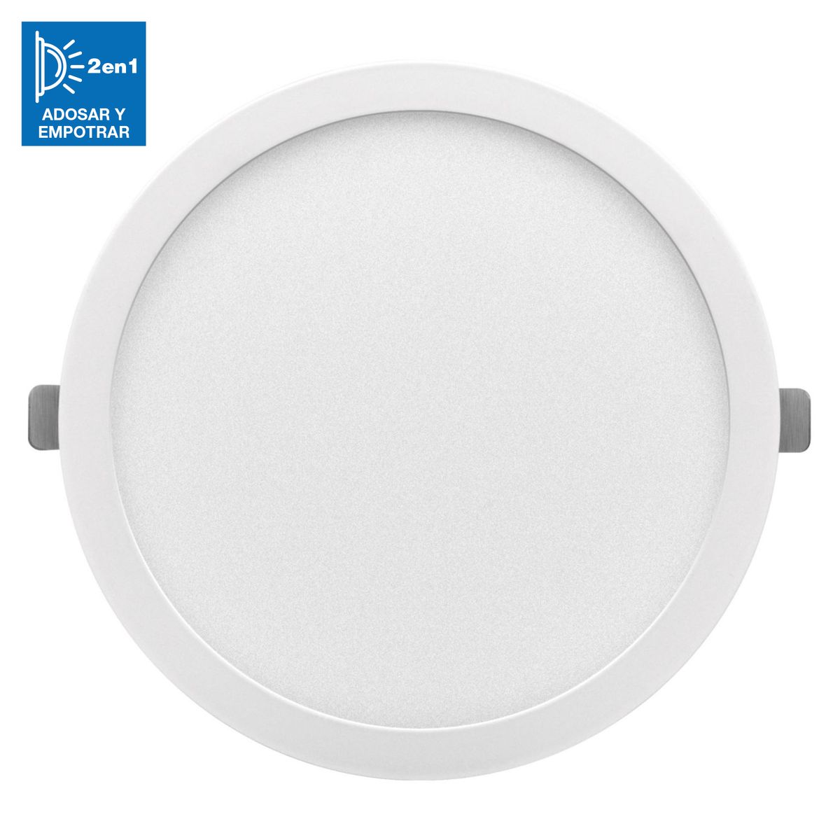 GZ LIGHTING - Panel LED Sobrepuesto Redondo Slim 2 en 1 12W Luz Día