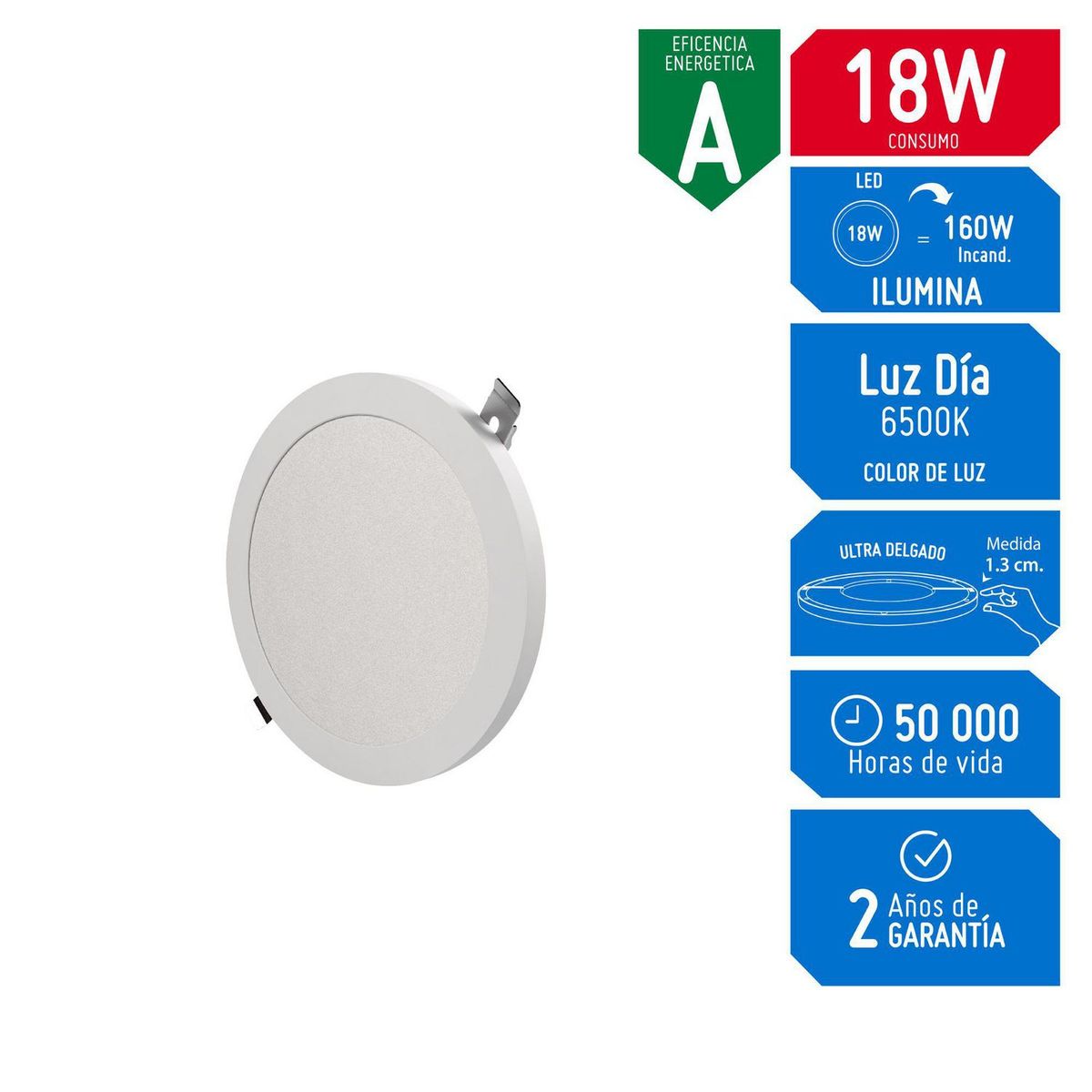 GZ LIGHTING - Downlight LED UltraSlim 18W Luz Día 2 en 1