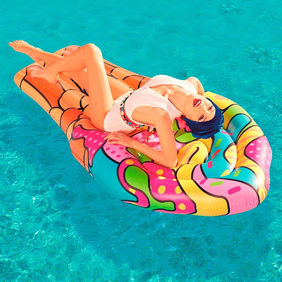 BESTWAY - Flotador Reposera 188x95cm Helado Retro Pop