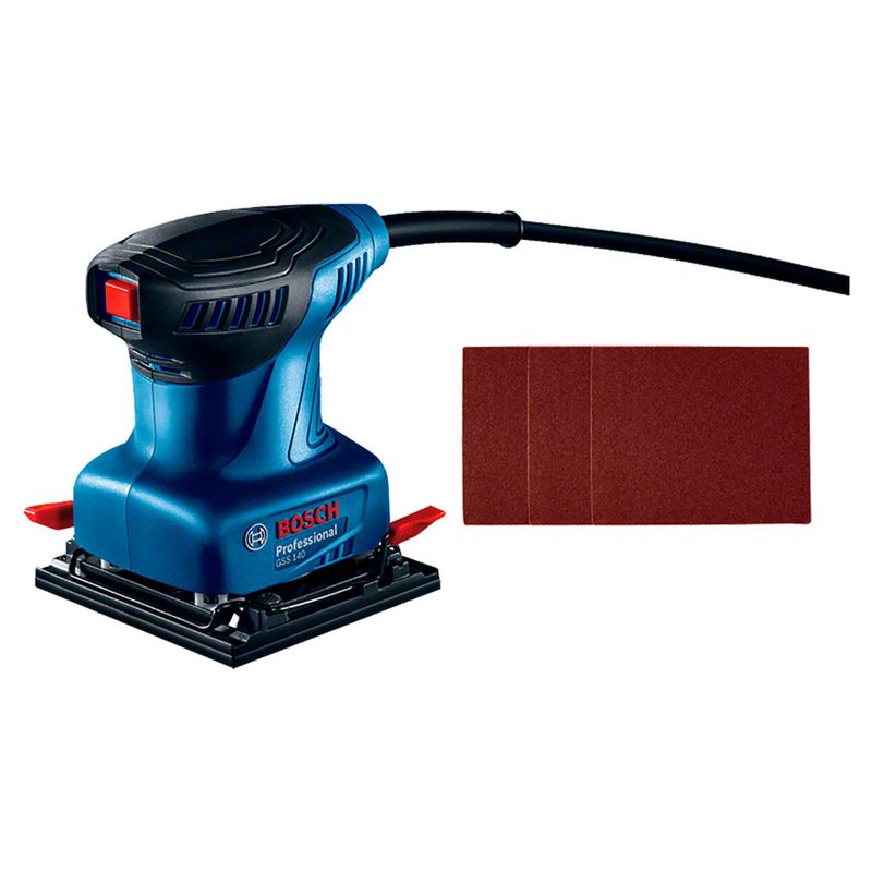 BOSCH - Lijadora Eléctrico Orbital GSS 140 220W 220V con 3 Lijas Bosch