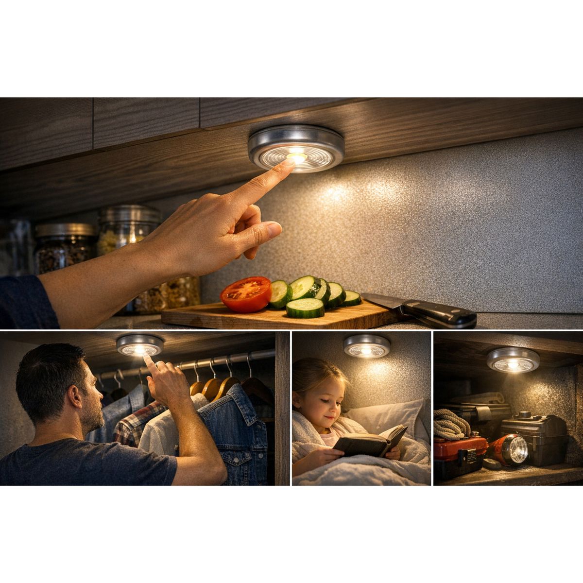 DAIRU - Luz de Toque LED 3 Piezas