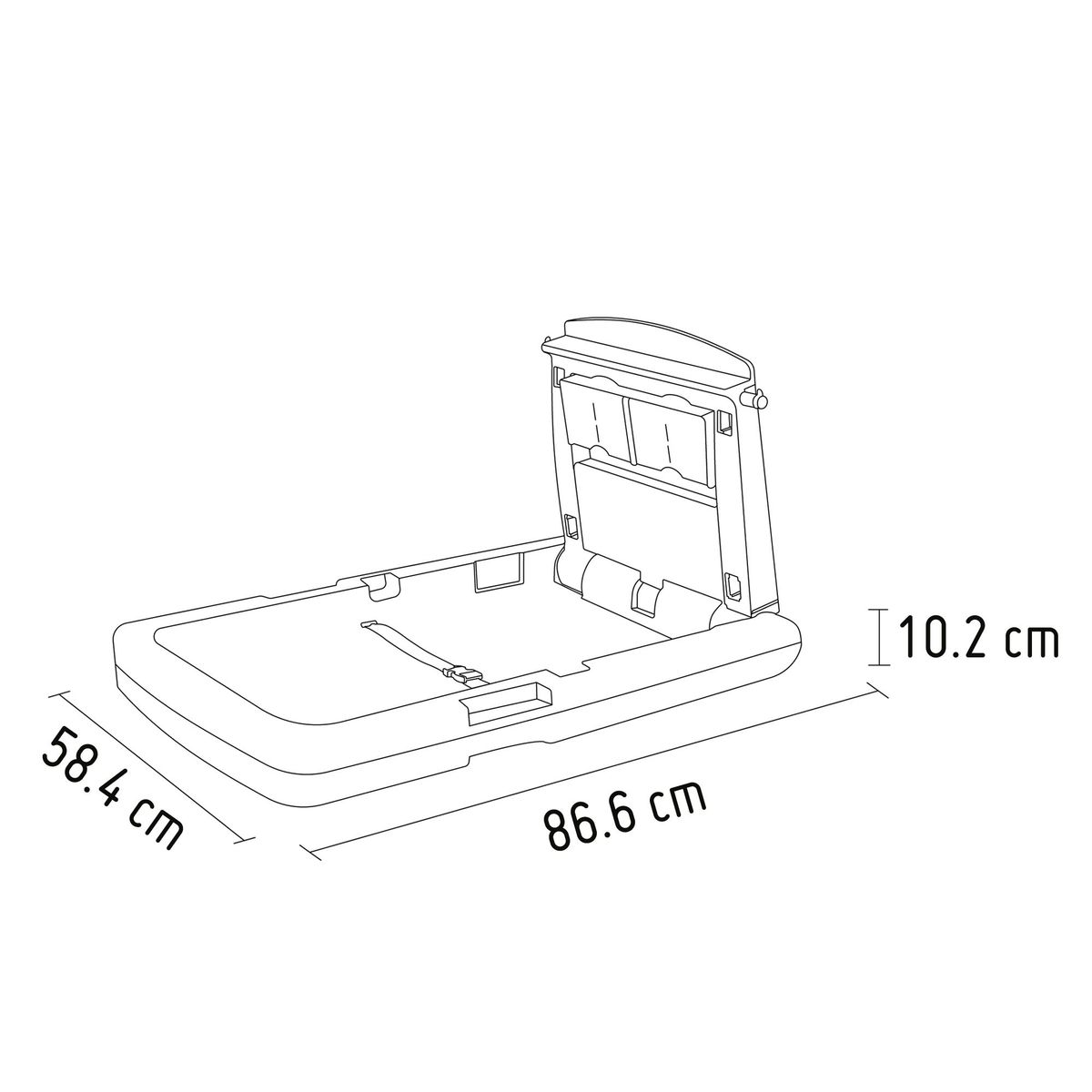 RUBBERMAID - Cambiador para Bebé 91kg Vertical