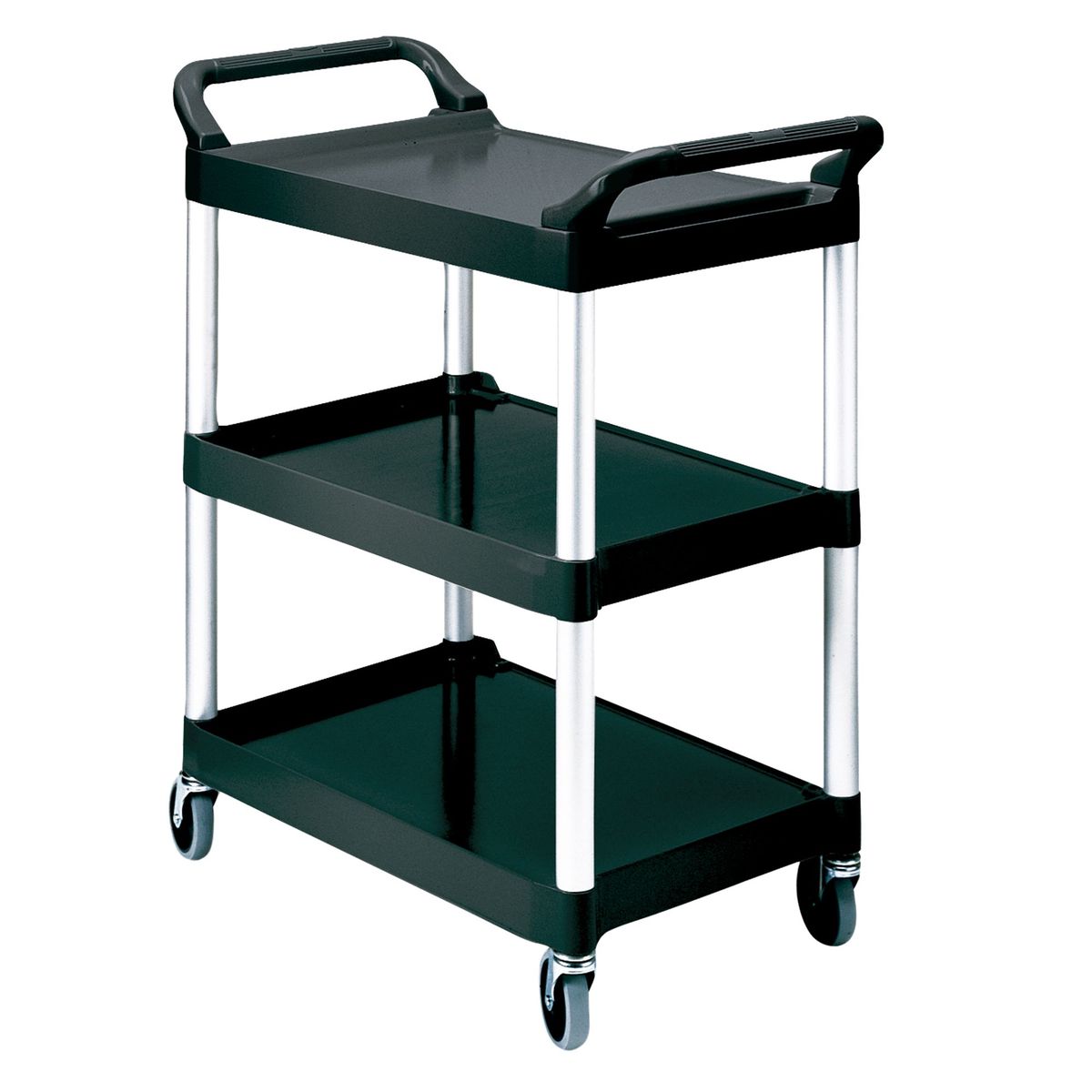RUBBERMAID - Carro de Servicio 3 Niveles Negro