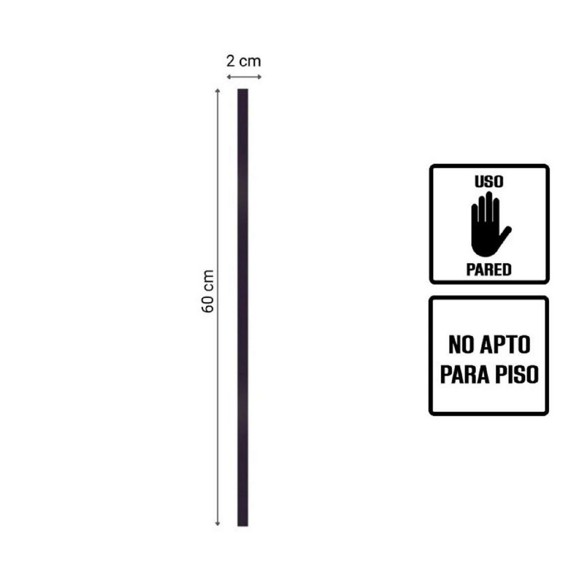 KANTU - PLUMON K VIDRIO NEGRO 60X2X0.6