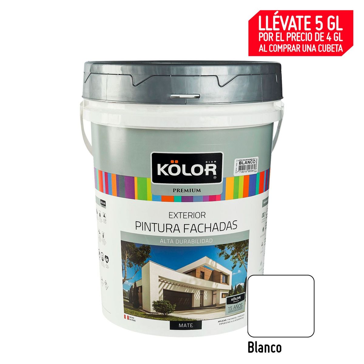 KOLOR - Pintura Kolor Fachada Blanco 20 Lt.
