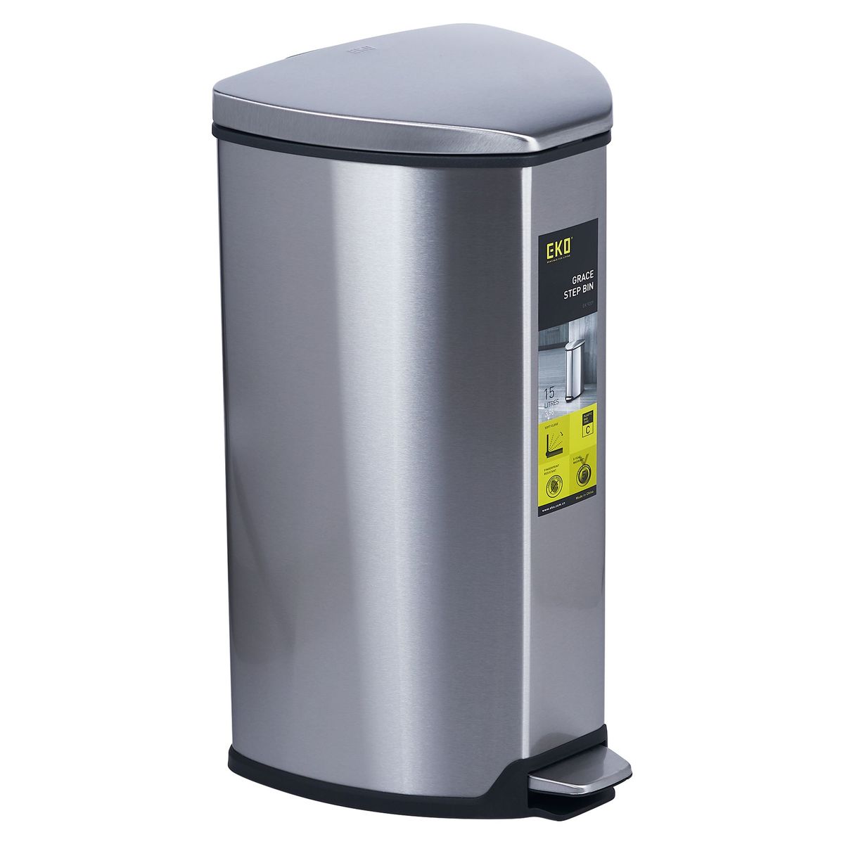 EKO - Basurero de Acero Inoxidable 15 L