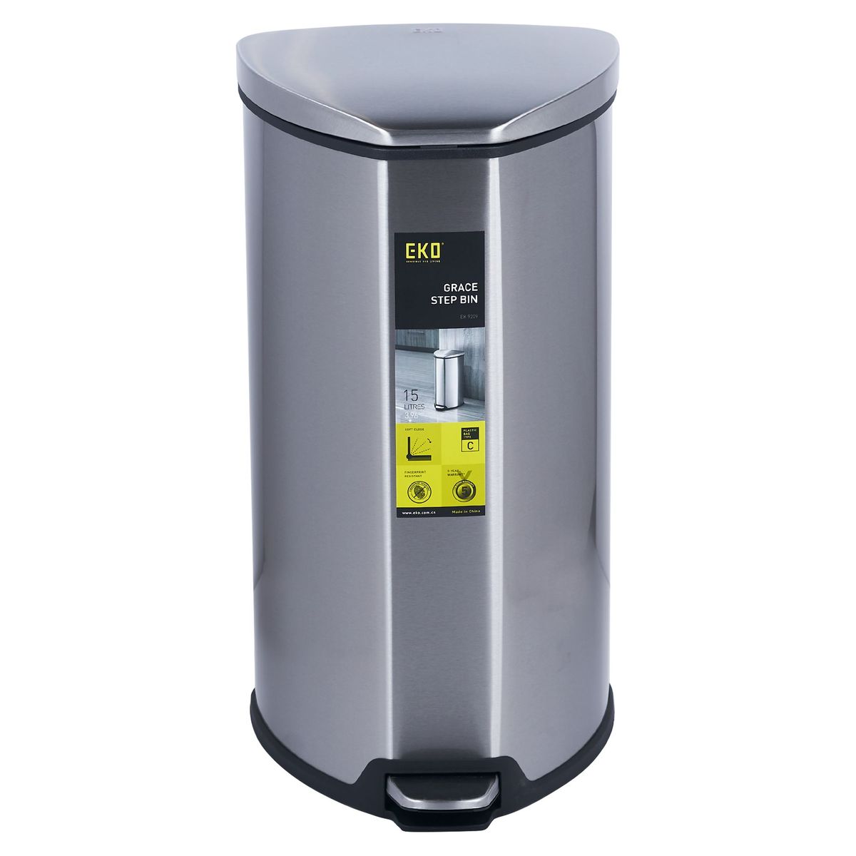 EKO - Basurero de Acero Inoxidable 15 L