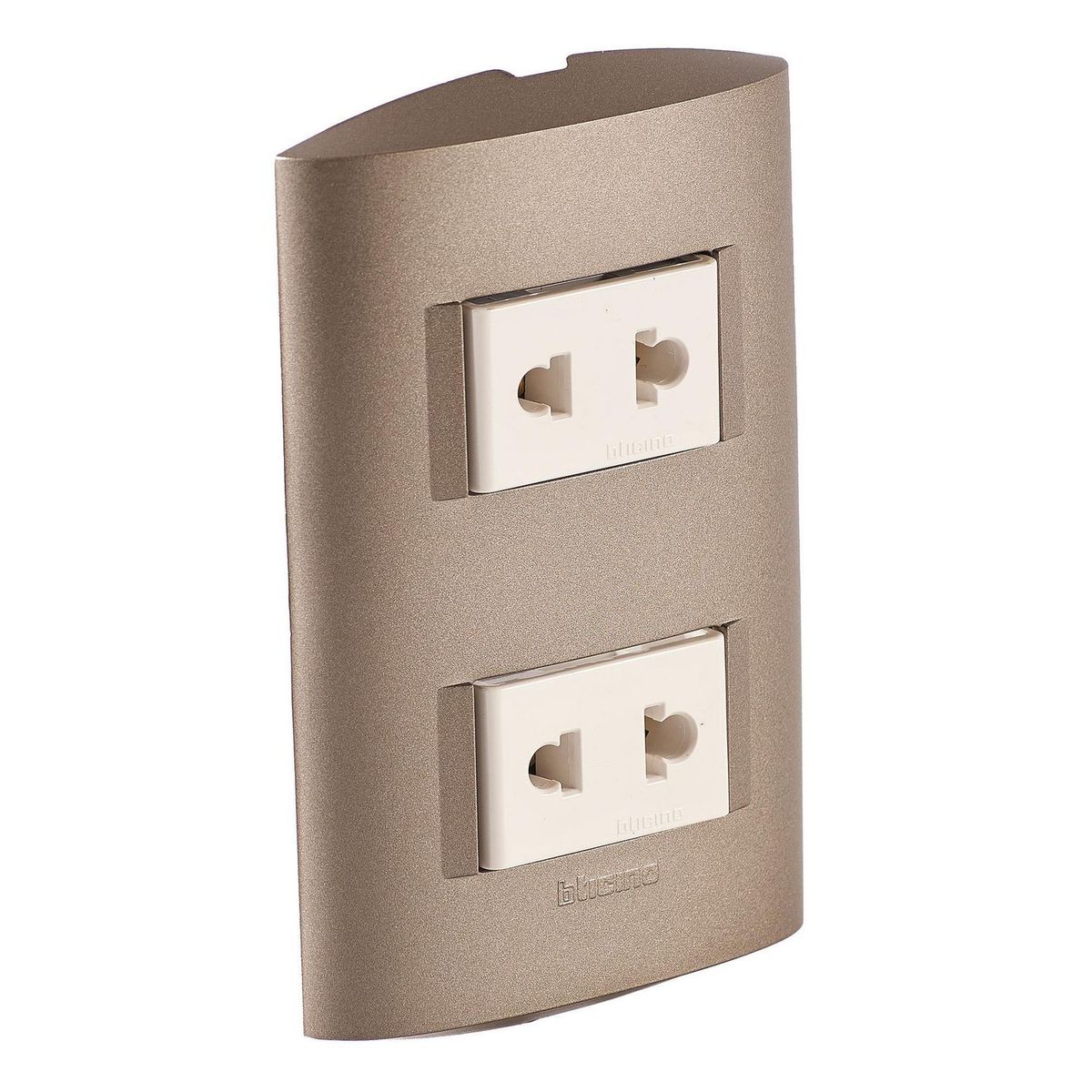 BTICINO - Tomacorriente Doble Universal Modus Style Terra