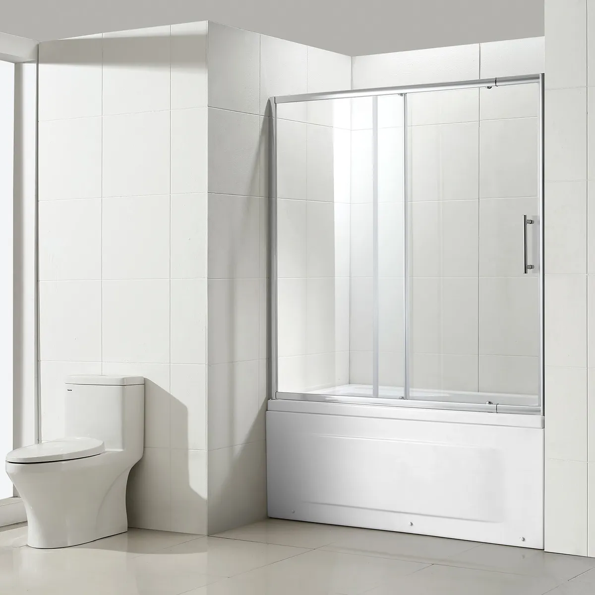 SENSI DACQUA - Puerta de Ducha Ajustable 6mm 135-150x150 cm