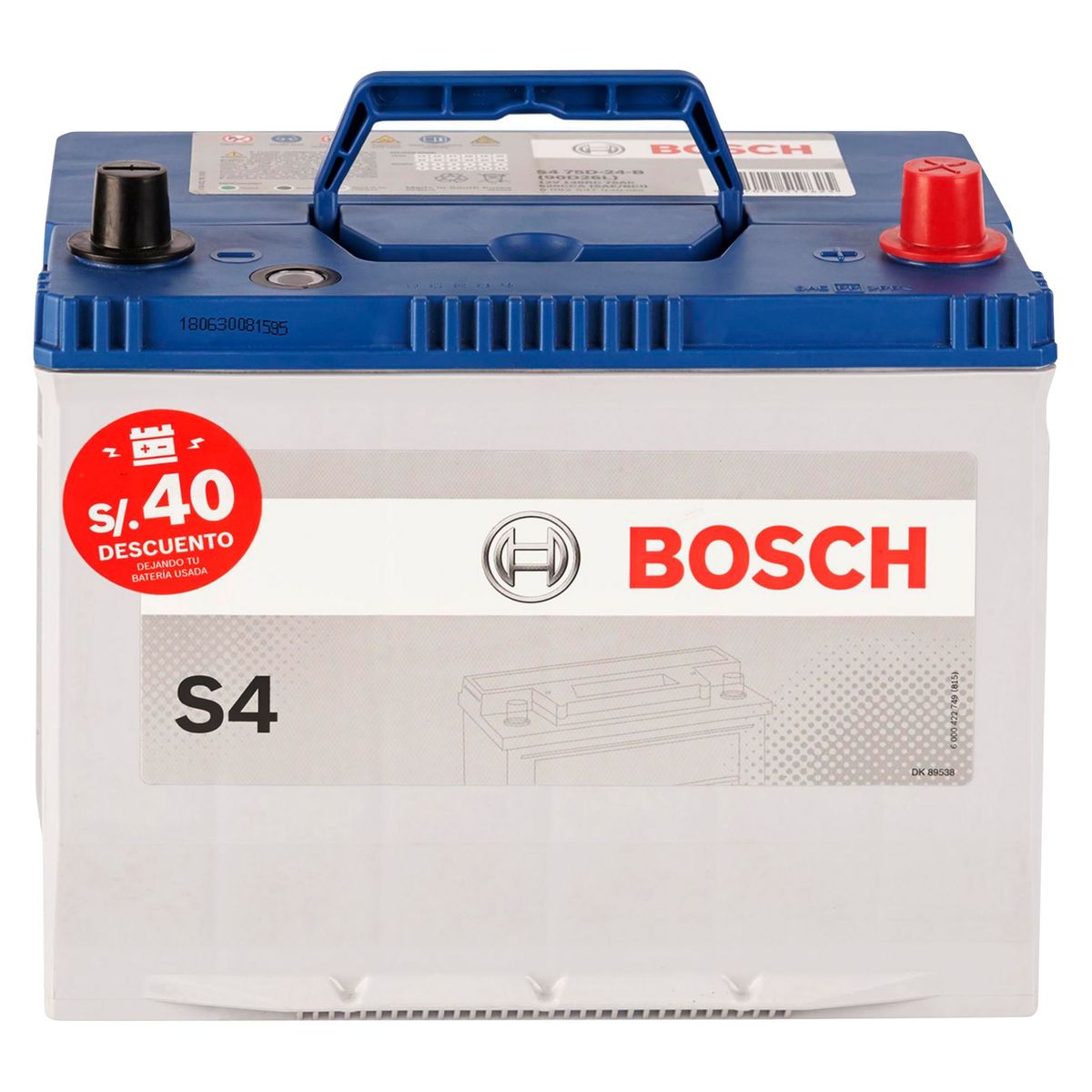 BOSCH - Batería para Auto 15 Placas S4 90D26L
