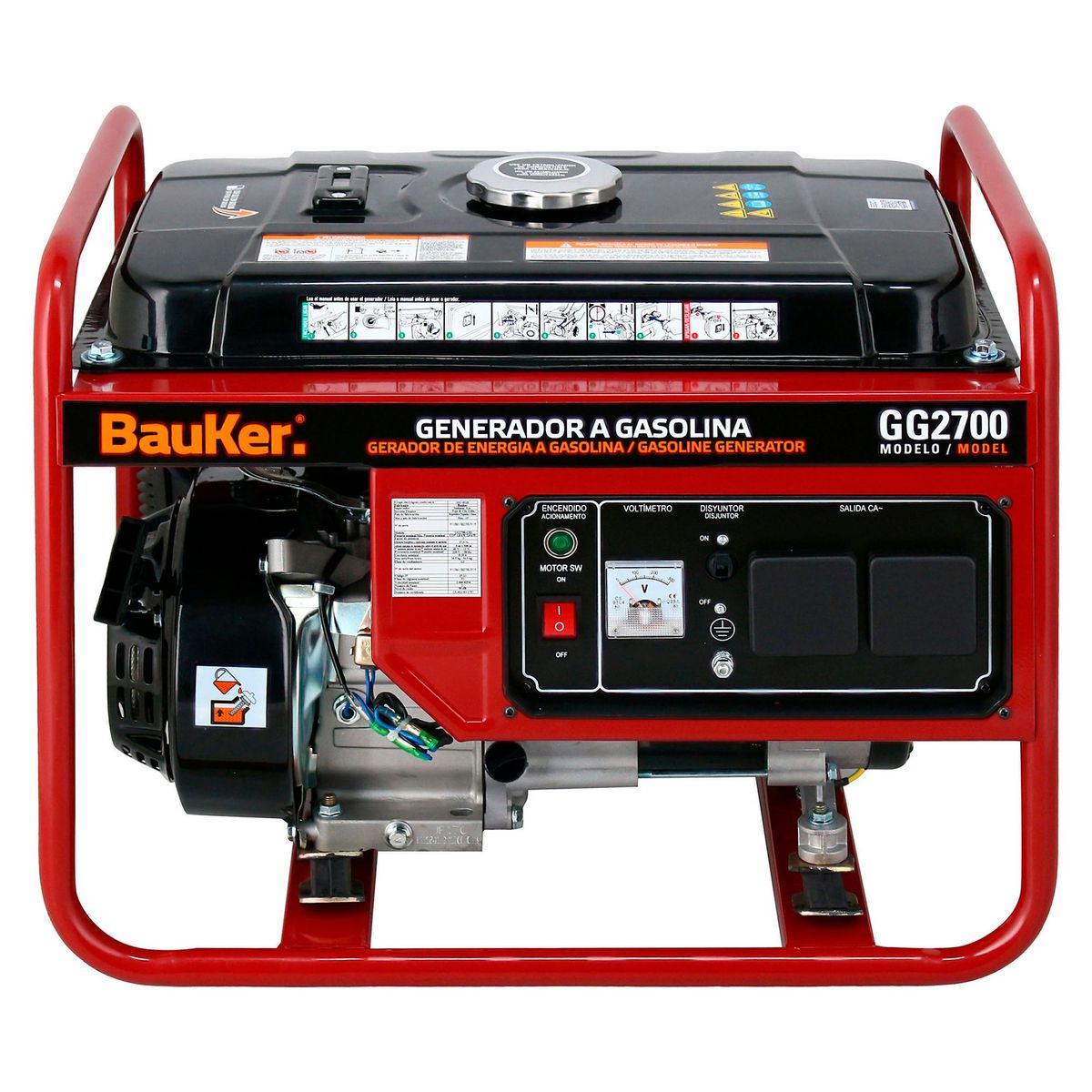 BAUKER - Generador a Gasolina GG2700 2000W