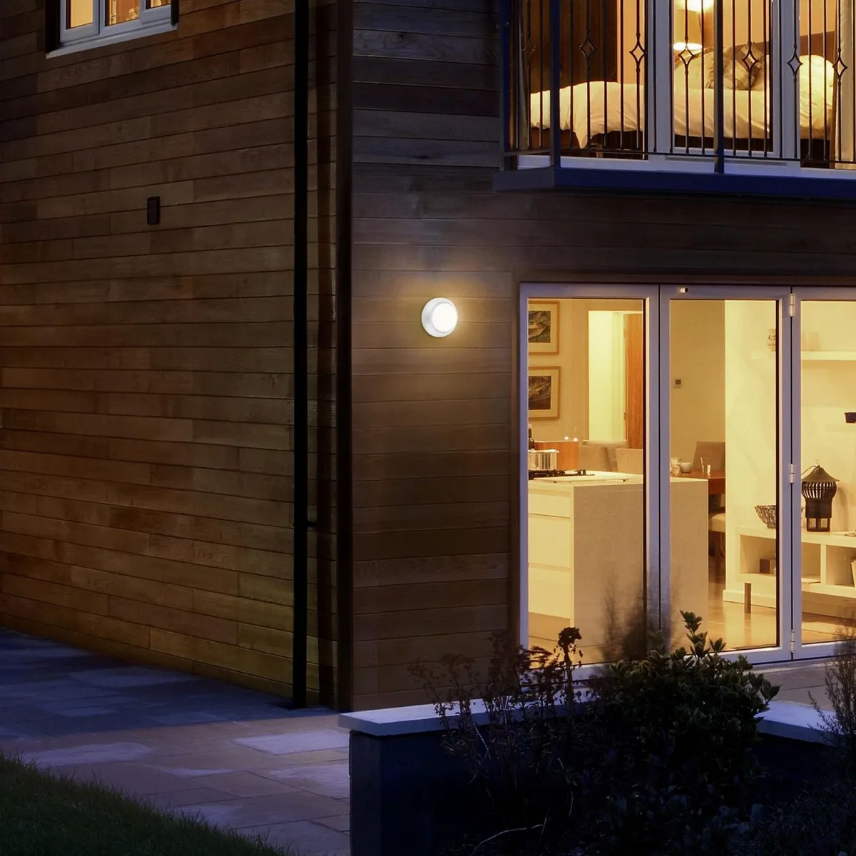 LEDVANCE - Braquete De Pared Exterior Led Circular Blanco 3W Luz Cálida