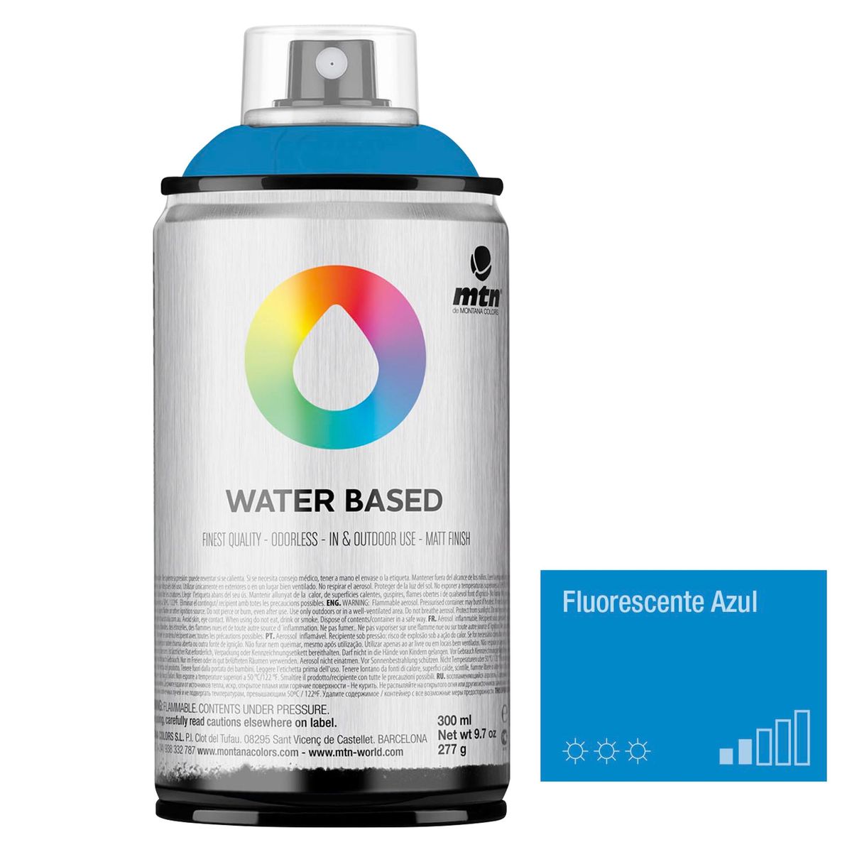 MONTANA COLORS - Spray Multiusos Azul Fluorescente 300ml