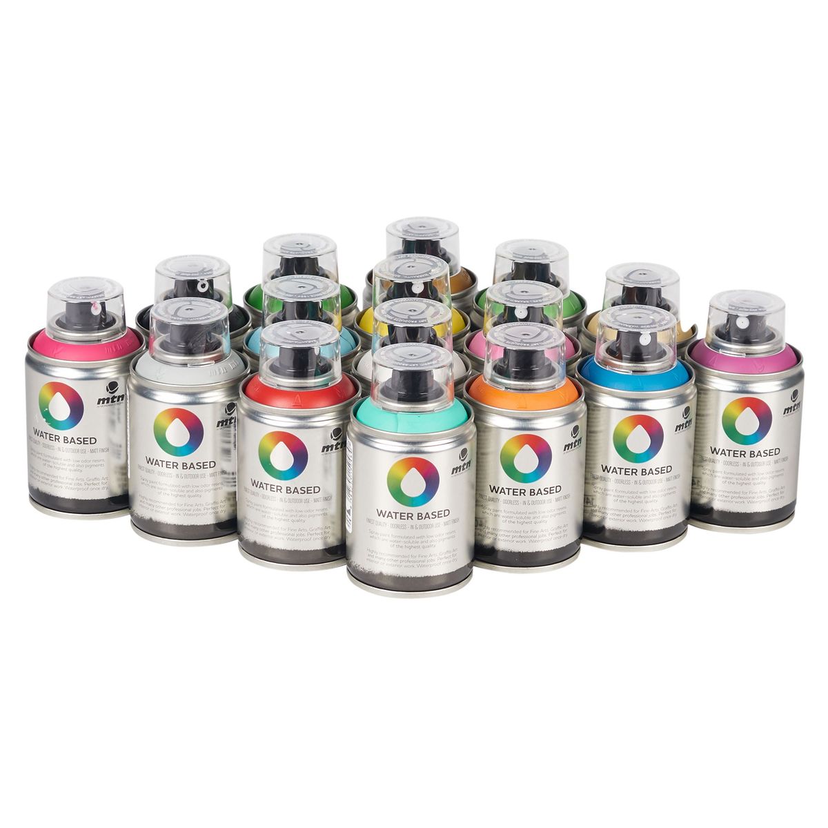 MONTANA COLORS - Pack Spray Multiusos Multicolores 100ml x 16 Unidades