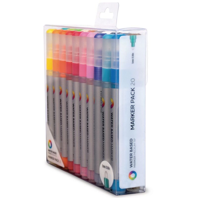 MONTANA COLORS - Pack Rotuladores Water Based 5mm 20 unidades