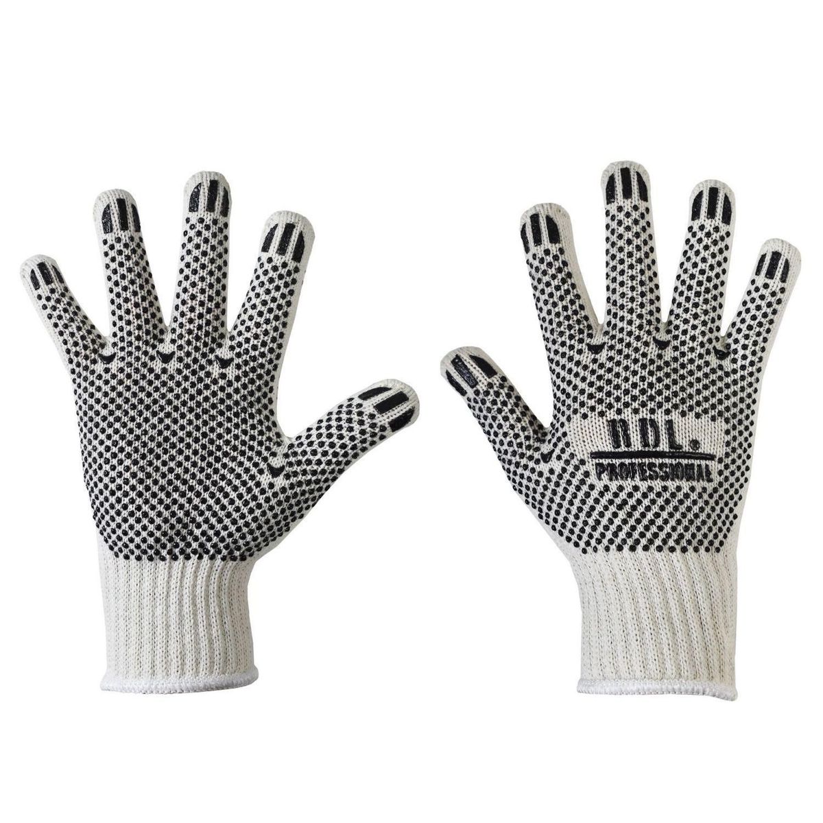 RDL - Guantes de Seguridad de Hilo Color Natural con Puntos PVP Pack x10 Unidades