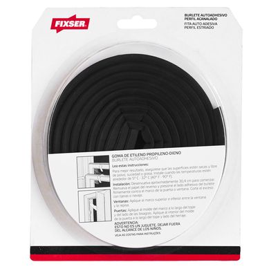 Burlete Adhesivo T-8 9/16-5/16-52 m. Negro