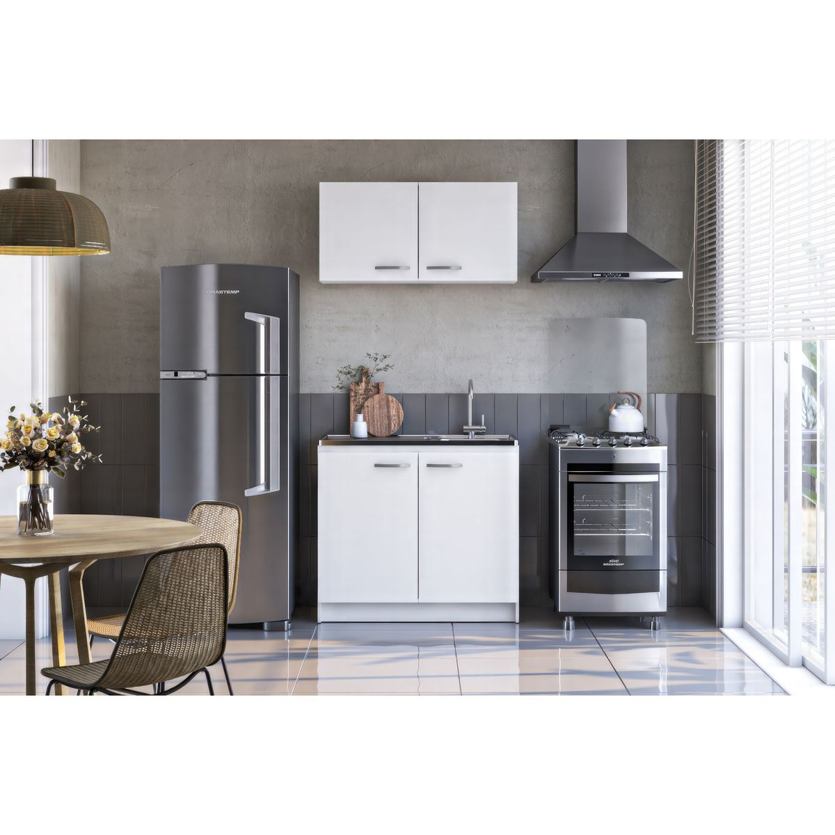 MADESA - Kit Mueble Base 100cm Blanco