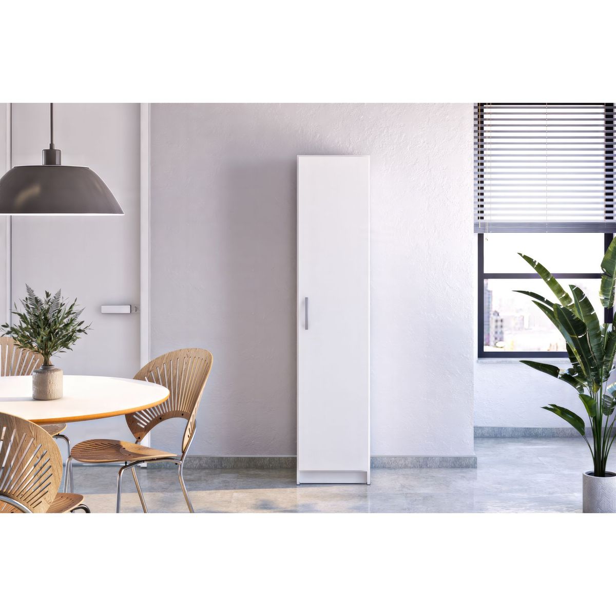 MADESA - Mueble de Cocina Alacena Multiuso Dos Puertas Blanco 60x180cm