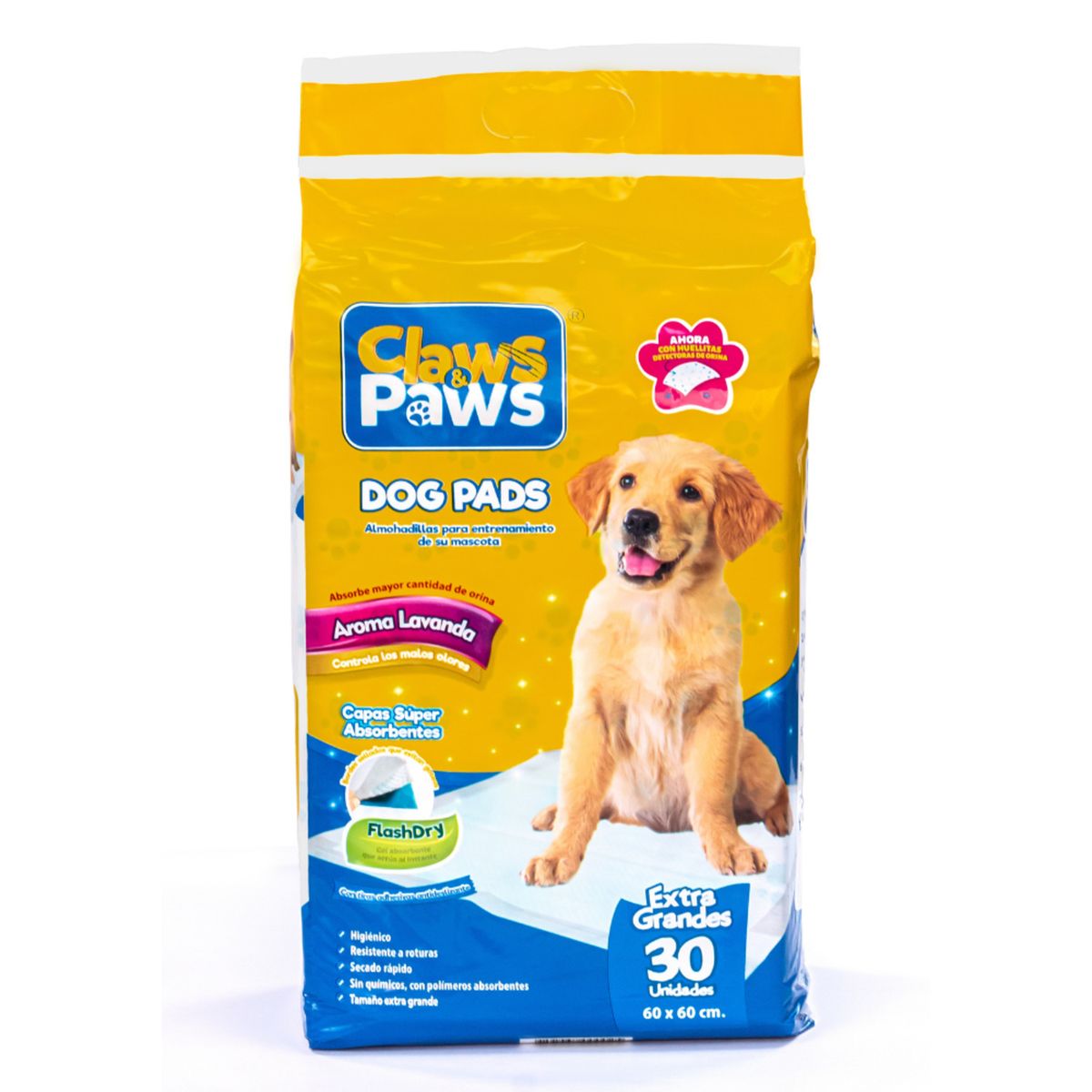 CLAWS & PAWS - Pañal para Perros 30 unidades Tela Impermeable Blanco