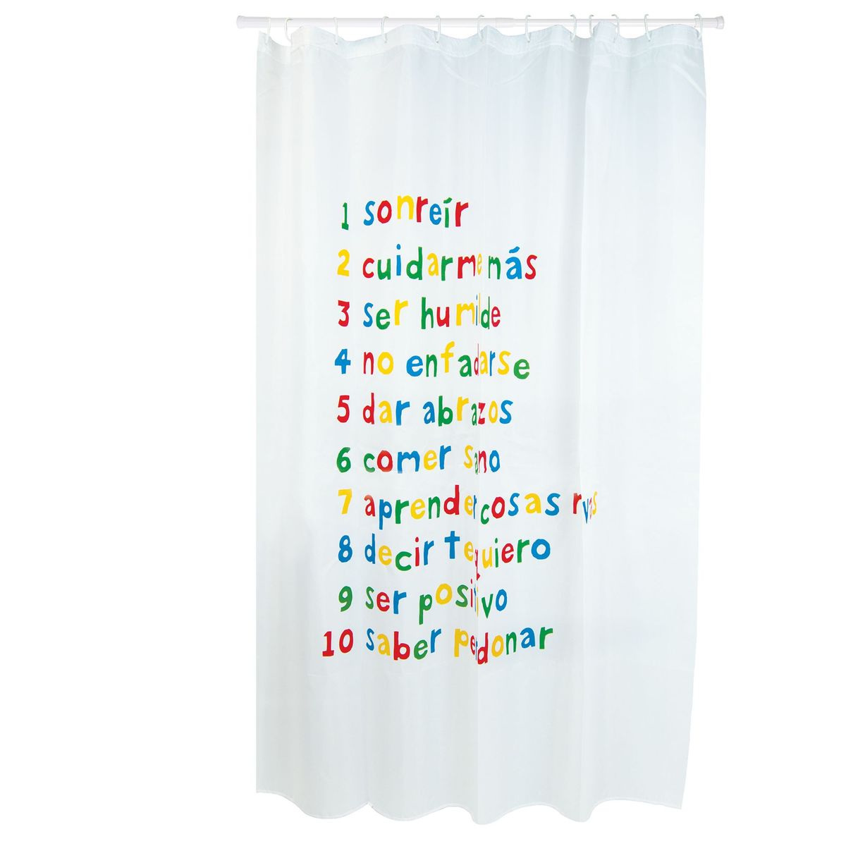 SPIRELLA - Cortina de Baño Frases 180x200cm