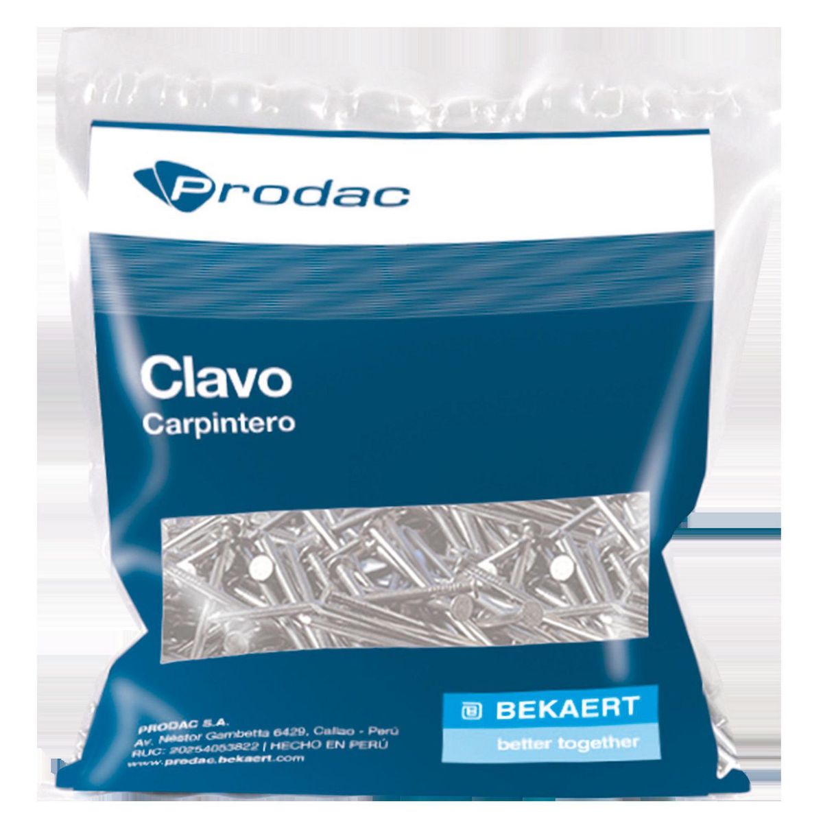 PRODAC - Clavo Carpintero con Cabeza 1/2" x 19 mm. 100 gr.