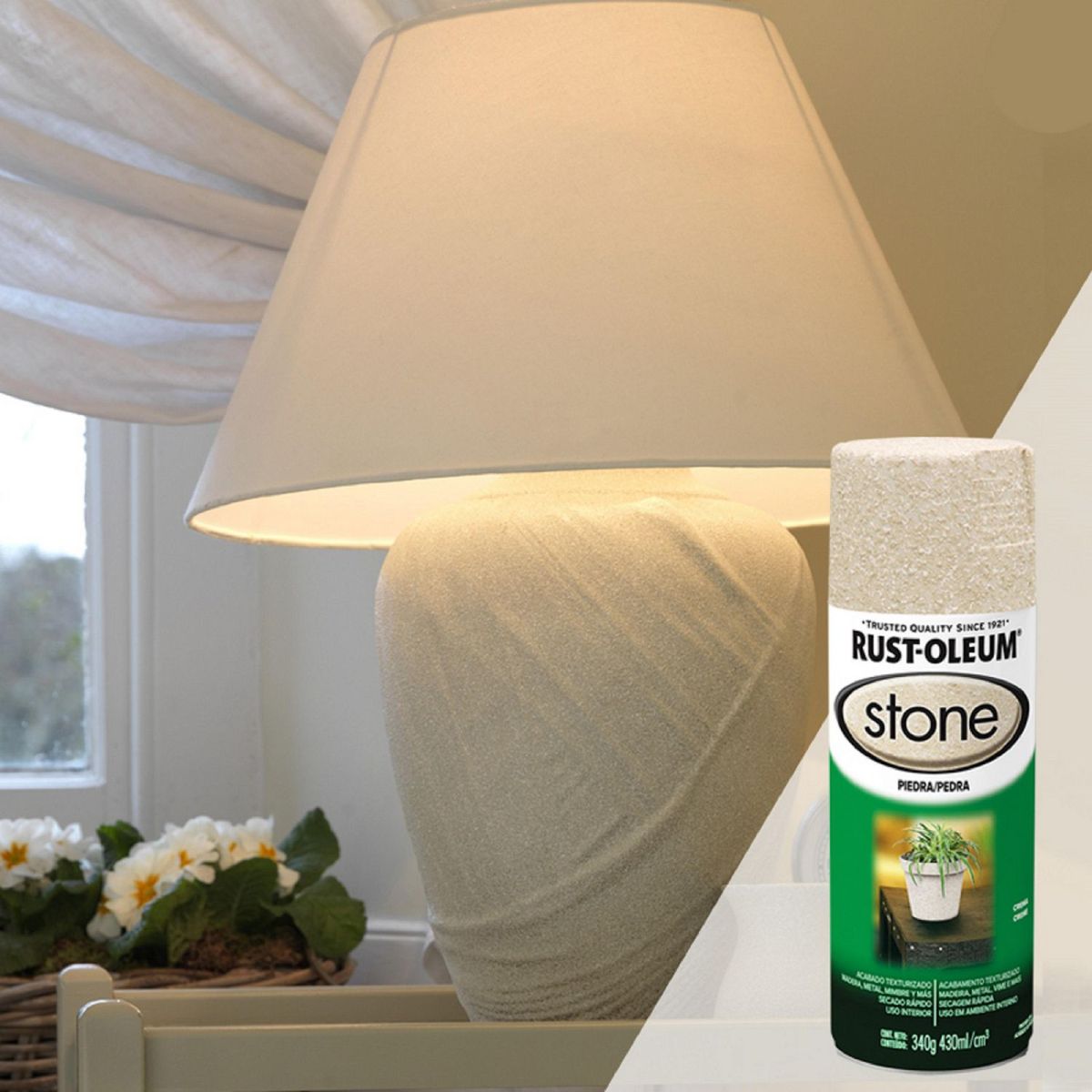 RUST OLEUM - Aerosol Acabado Piedra Crema 340 Gr .