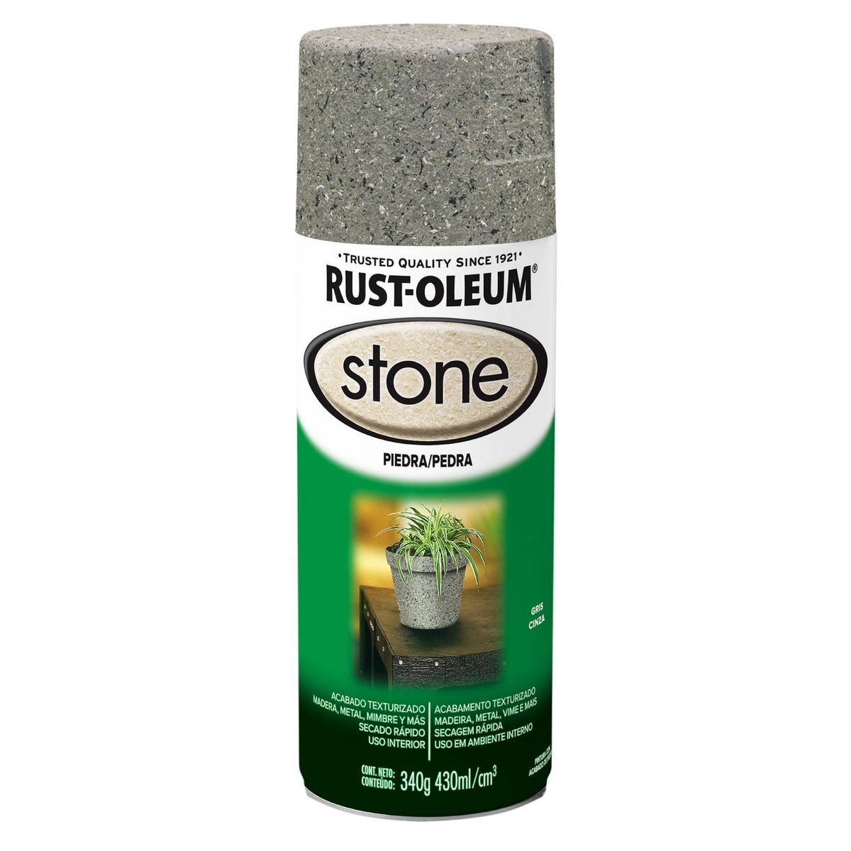 RUST OLEUM - Aerosol Acabado Piedra Gris 340 Gr.