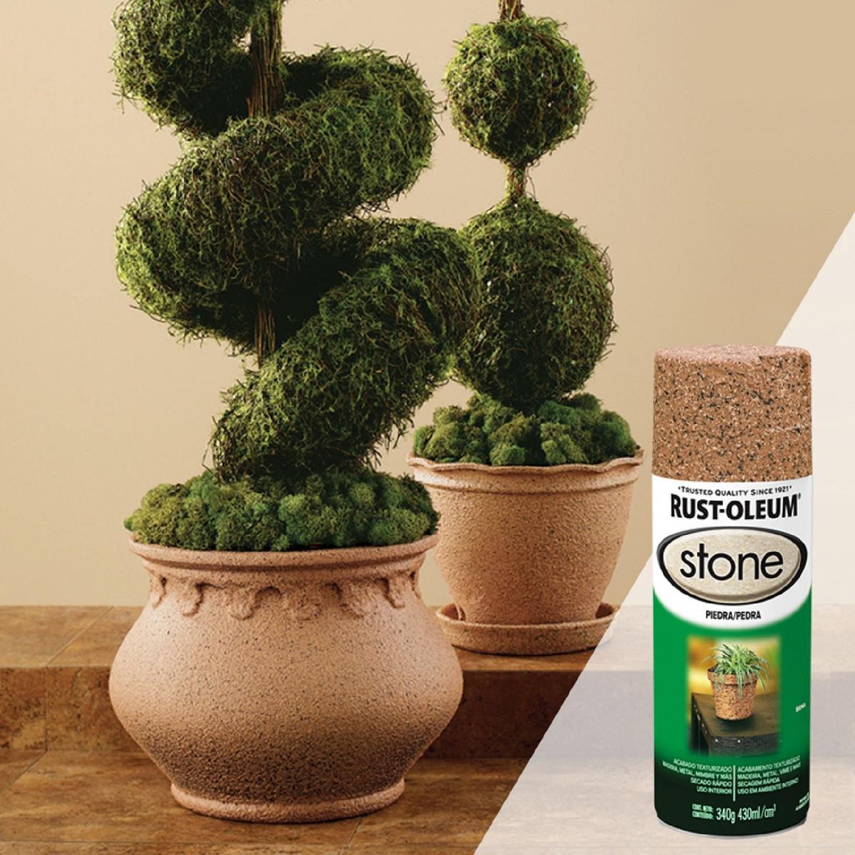 RUST OLEUM - Aerosol Acabado Piedra Sienna 340 Gr.