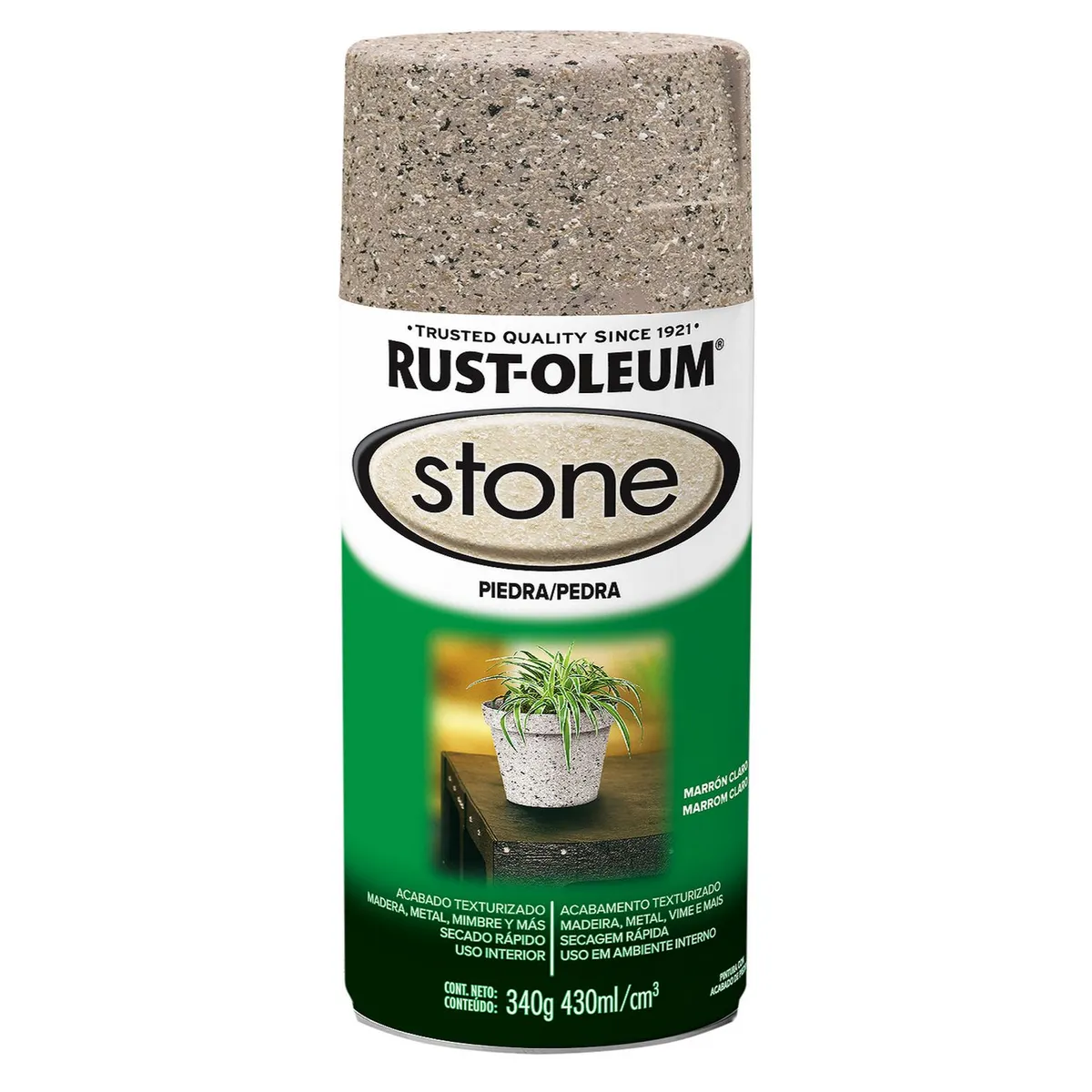 RUST OLEUM - Aerosol Acabado Piedra Marrón Claro 340 Gr.
