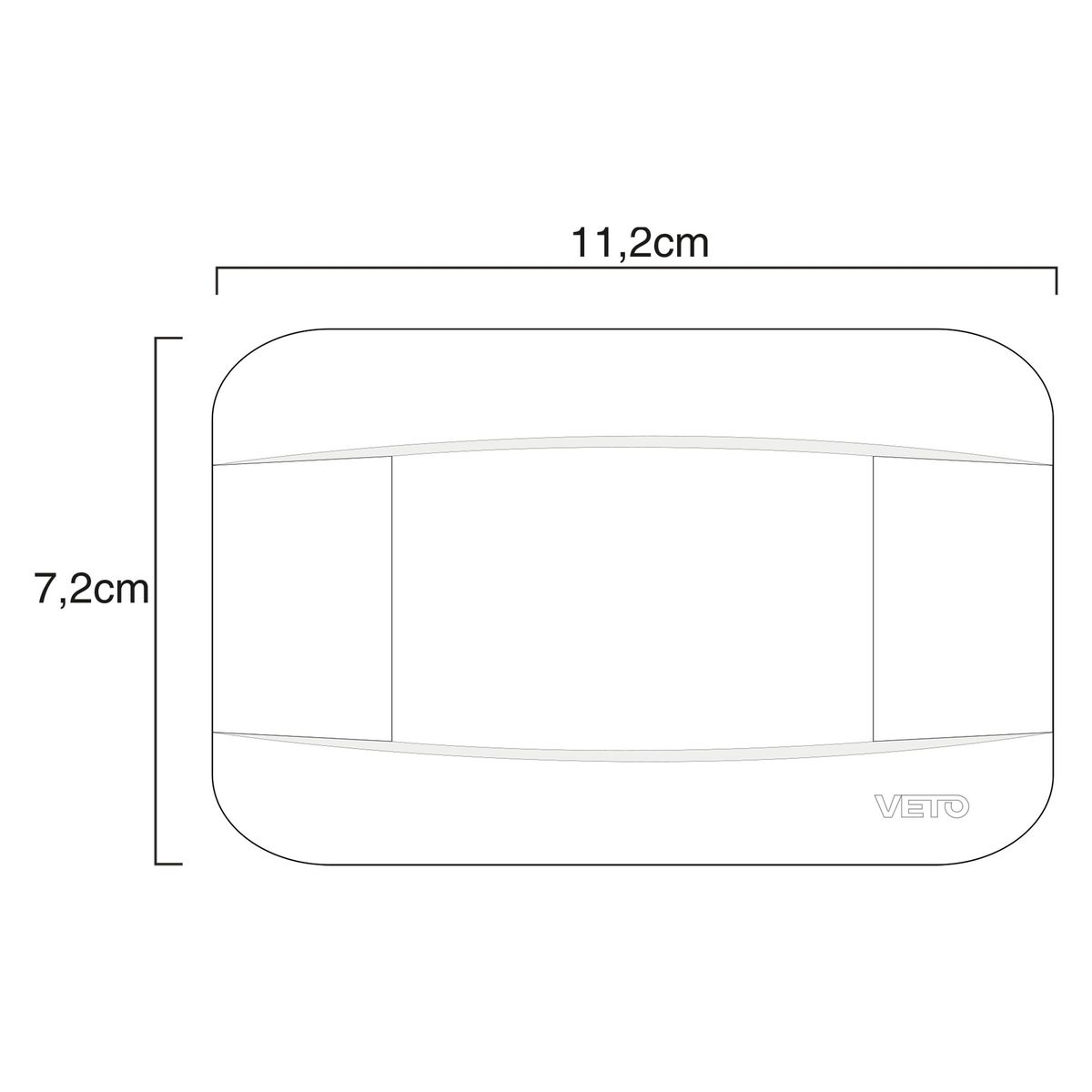 VETO - Conmutador Simple 10A Blanco