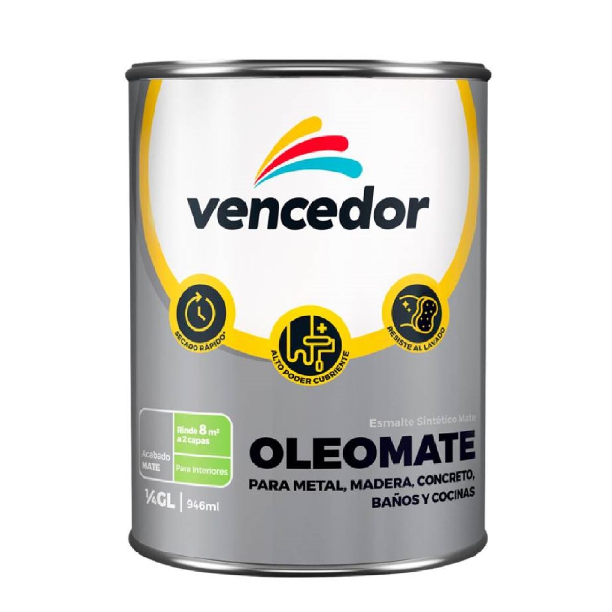 VENCEDOR - Esmalte Sintético Oleomate Accent 1/4gl