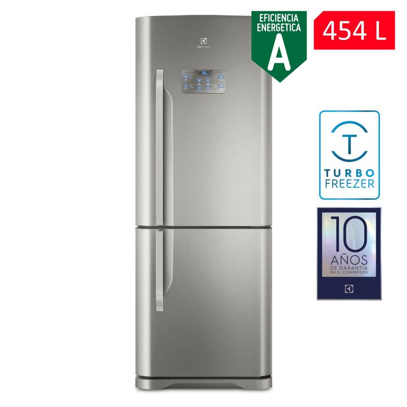 ELECTROLUX - Refrigeradora Electrolux 454 Lt Top Freezer DB53X Inox