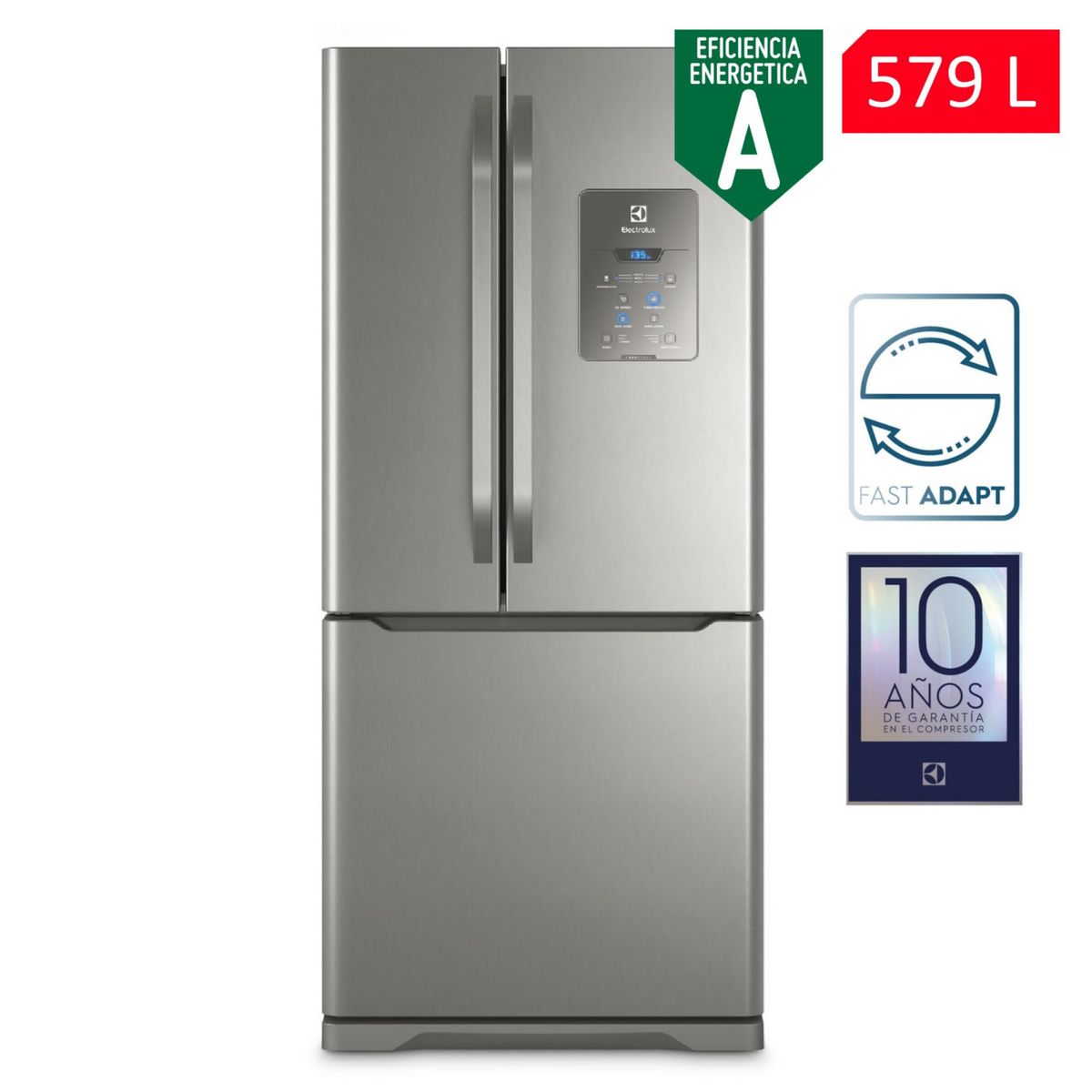 ELECTROLUX - Refrigeradora Electrolux 579 Lt French Door DM84X Inox