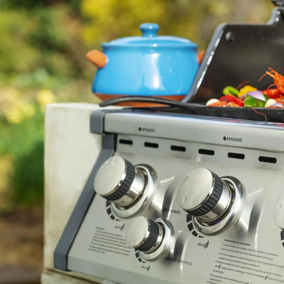 MR BEEF - Parrilla a Gas 71x58x93cm + 4 Quemadores