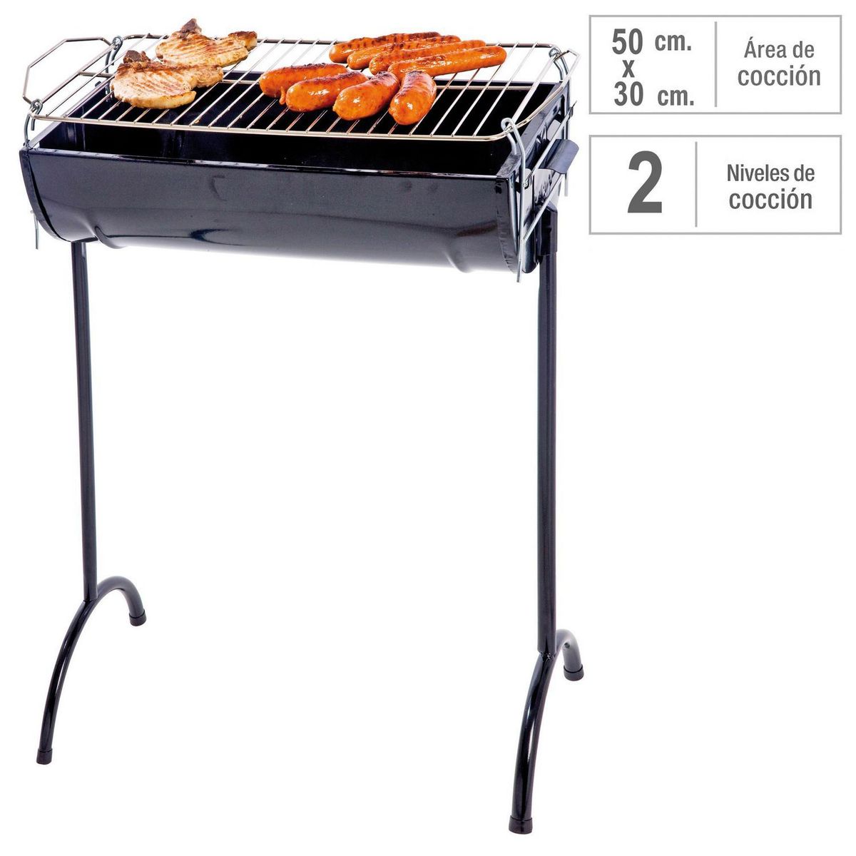 KARSON - Parrilla a Carbón Karson Rectangular 1/2 Tambor