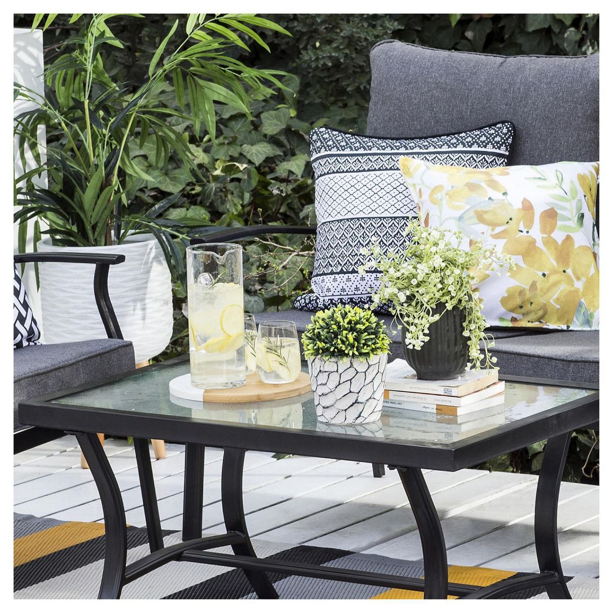 JUST HOME COLLECTION - Set x3 Maceteros Uthai Gris/Beige