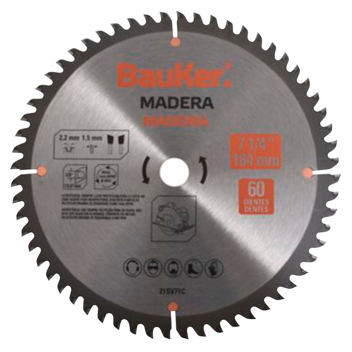 BAUKER - Disco Sierra 10" 60 Dientes Bauker