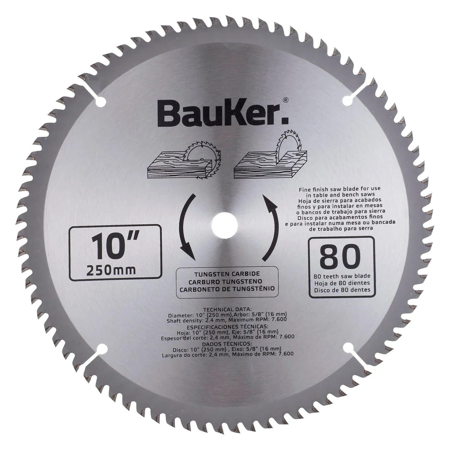 CV SIERRA CIRCULAR PARA MADERA 400 MM X 80 T