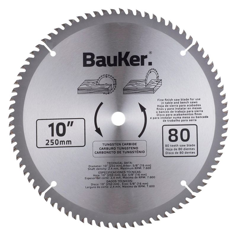 BAUKER - Hoja De Sierra para madera Bauker