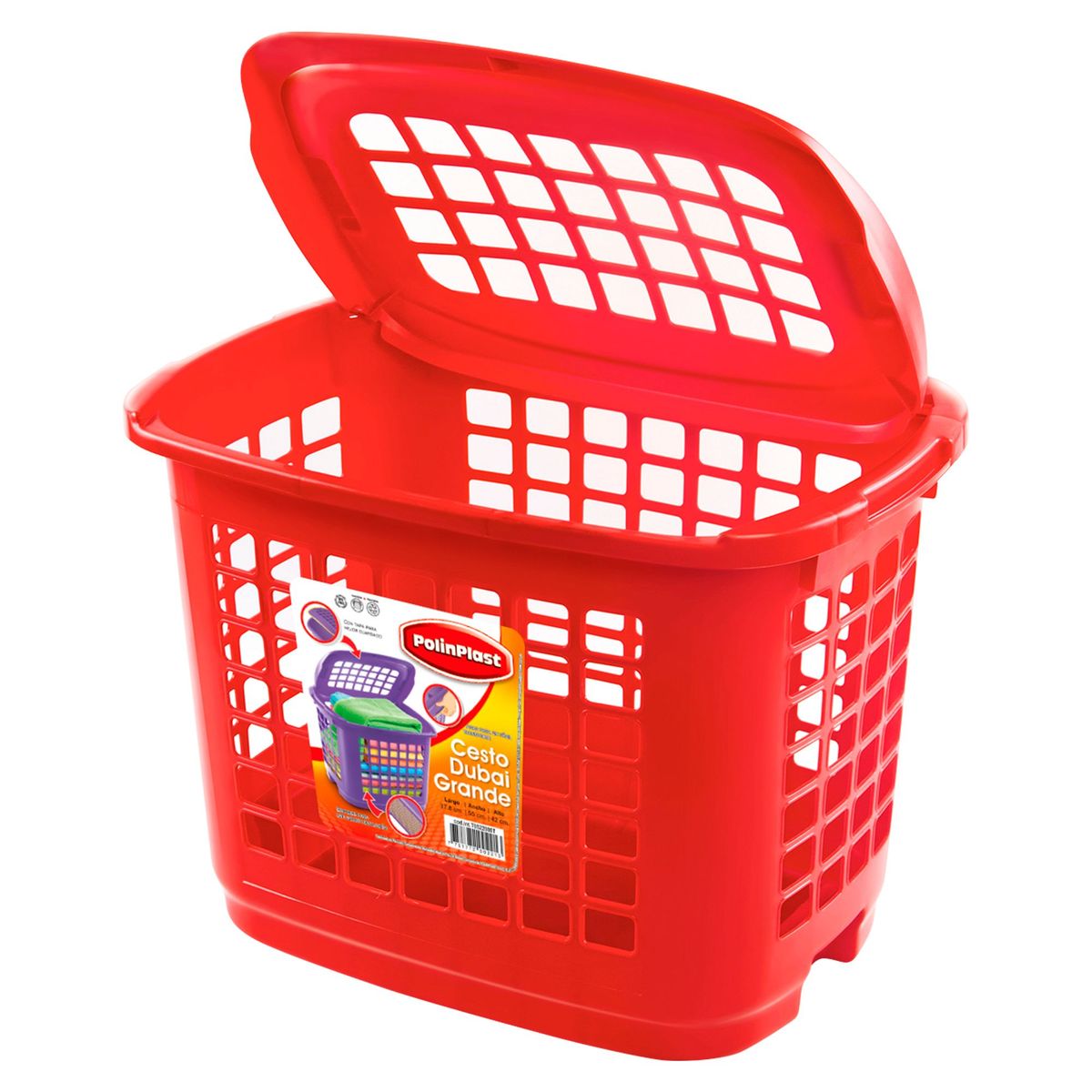 POLINPLAST - Cesto Dubái Grande Rojo