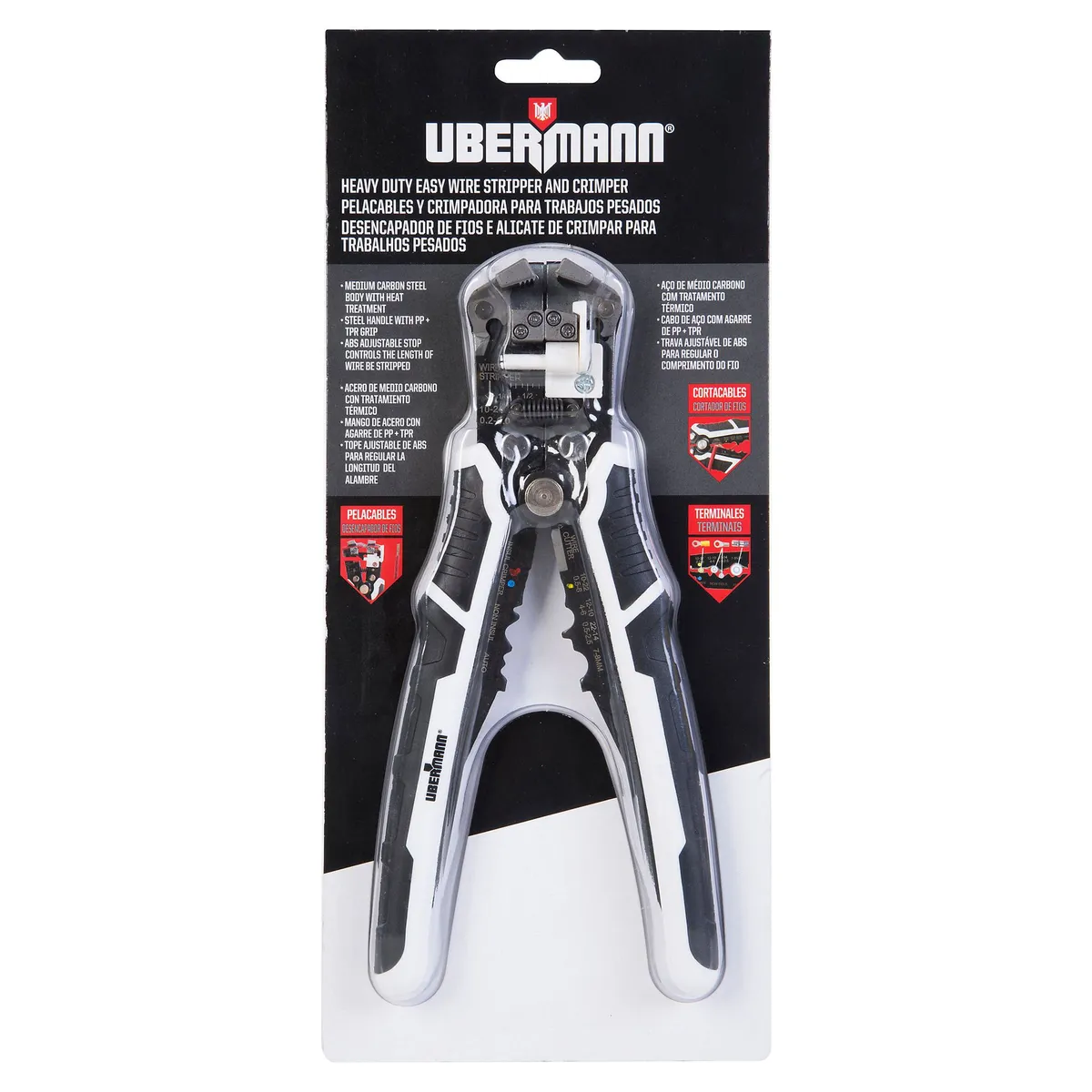 UBERMANN - Crimpeadora Pelacables 9.2x2.5x20.8 cm