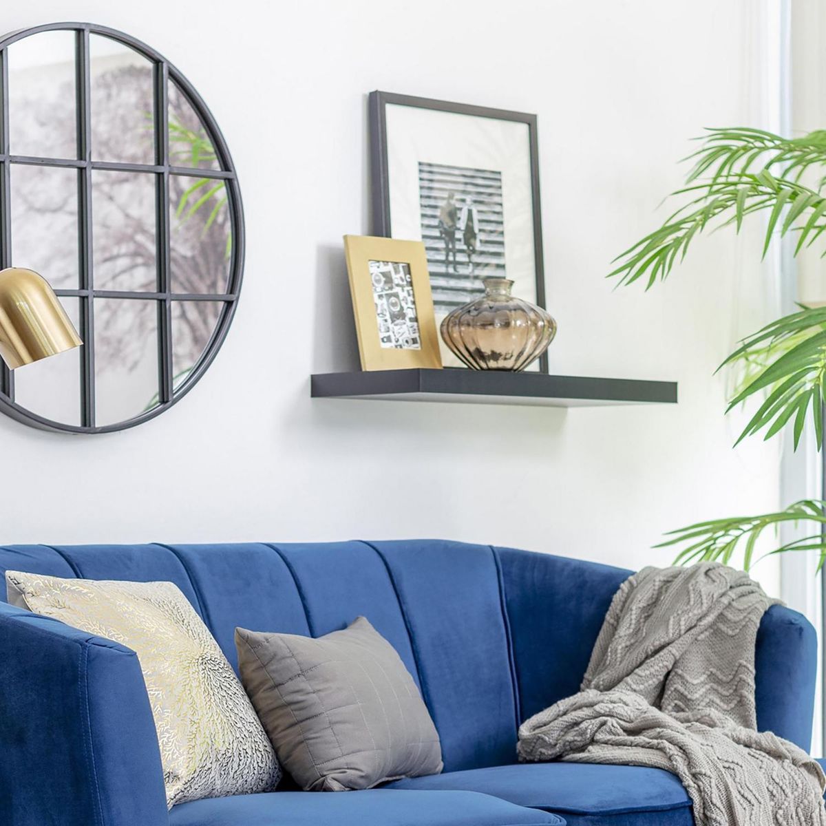 JUST HOME COLLECTION - Repisa Flotante de Melamina 60x25x3.8cm Negro