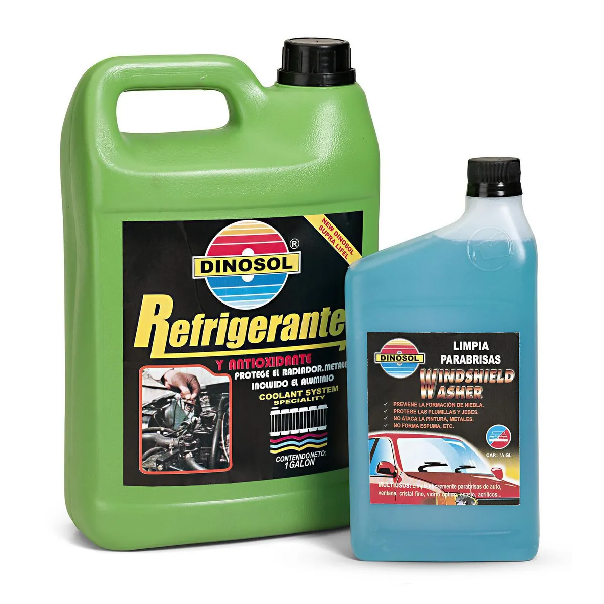GENERICO - Pack Refrigerante Dinosol 1 G + Limpia Parabrisas