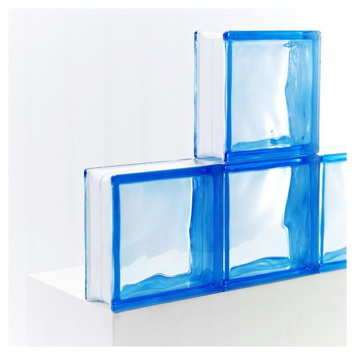 HOLZTEK - Bloque de Vidrio Wave Blue