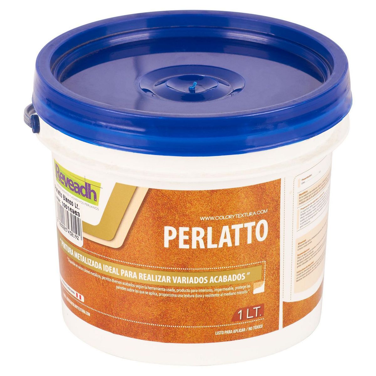 REVEADH - Pintura metalizada Perlatto Blanco 1L