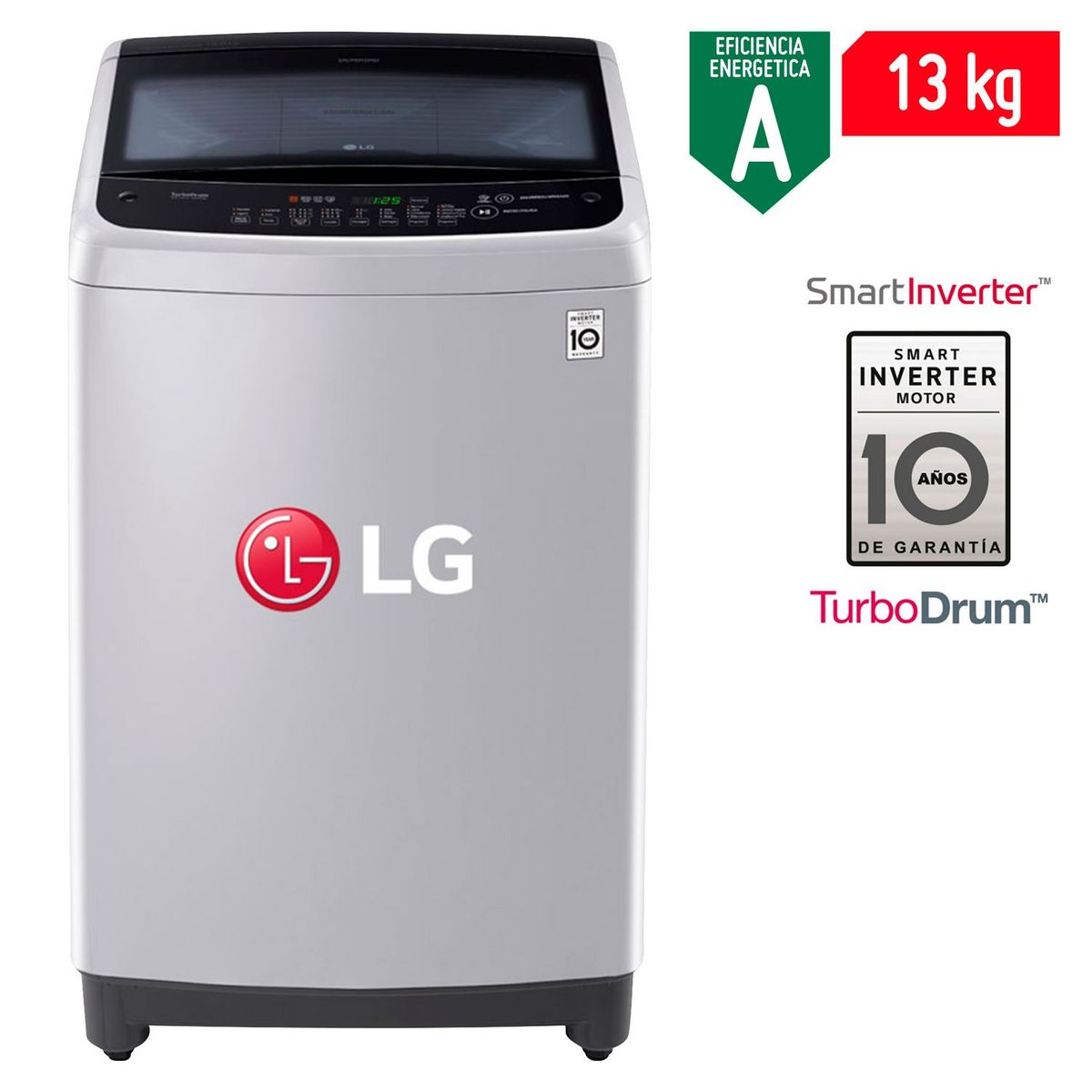 LG - Lavadora TS1366NTP 13Kg Smart Motion Carga Superior Gris LG