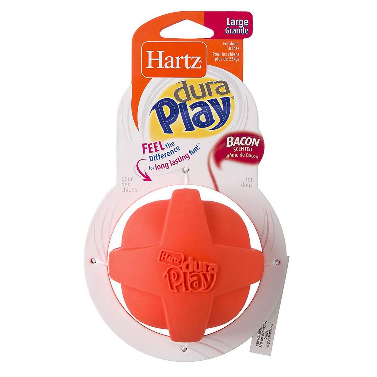 HARTZ - Pelota para Perros Látex Naranja 8x8x8cm